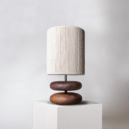Solid Wood Eclipse Table Lamp