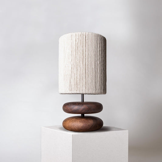 Solid Wood Eclipse Table Lamp