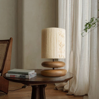 Solid Wood Eclipse Table Lamp