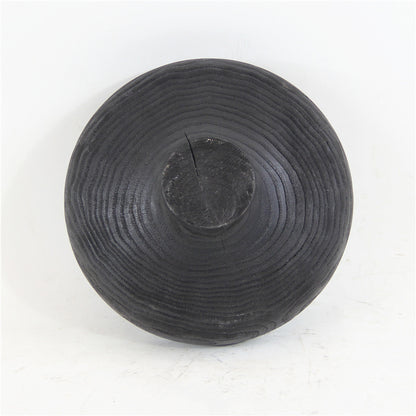 Handcrafted Black Carbonized Wood Bowl