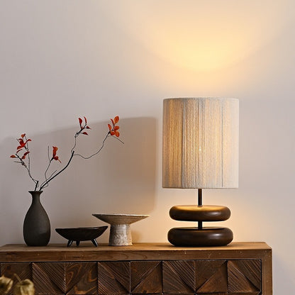 Solid Wood Eclipse Table Lamp