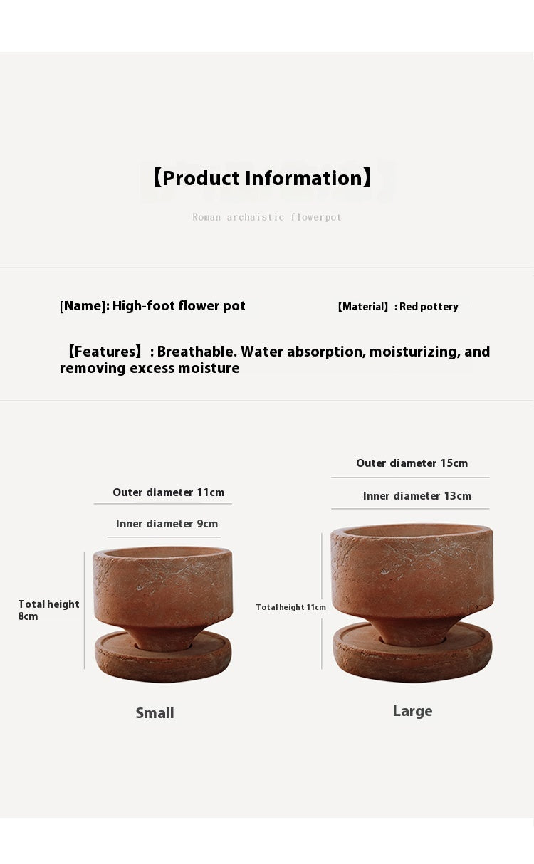 Handmade Rough Ceramic Vintage Planter